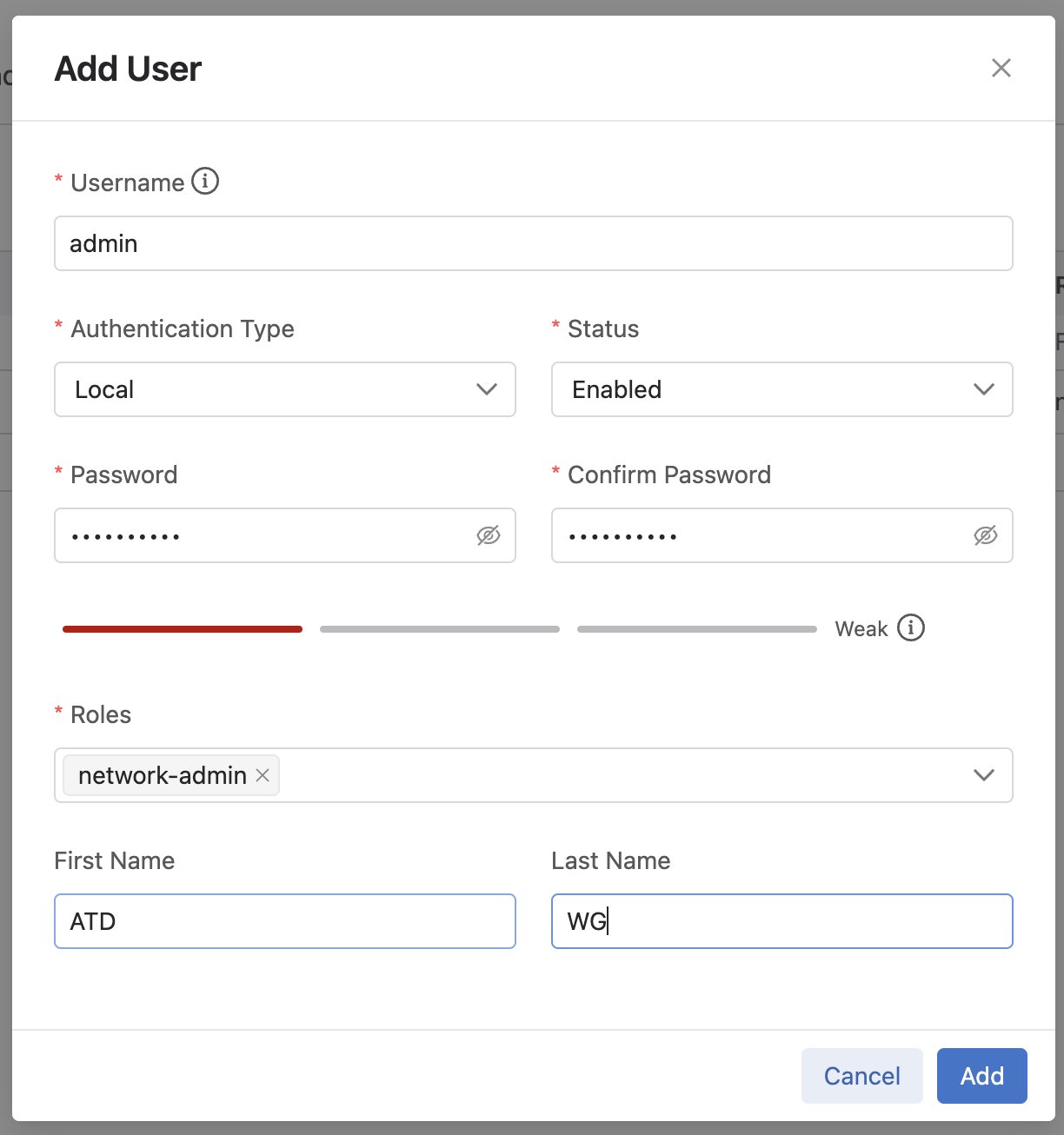 User Setup